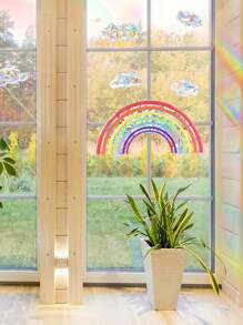 3PCS/6PCS Rainbow Cloud Window Stickers, Daisy Flower Glass Film, Rainbow Static Cling Window Film, PVC Bedroom Decor, Sunlight Reflection Produce Rainbow For Living Room, Bedroom, Dining Room Gifts Birthday Graduation Home Decor Wall Decor Bathroom Decor Room Decoration Stuff Living Room Decor House Decor Home Decor Living Room Wall Art Wall Paper Personalised Stickers