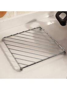 Square Trivet, Heat-Resistant Kitchen Table Mat, Coaster, Placemat Christmas Gift - Silver - View 8