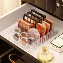 Makeup Storage Box, Suitable For Eyeshadow Palette Storage Box, 7-Segment Separation Makeup Palette Storage Box, For Dressing Table Drawer Countertop Modern Cosmetic Storage