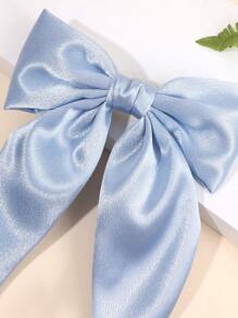 1pc/3pcs White Solid Color Bows Hair Clips For Girls,Ribbon White Alligator Clips Hair Bow Clips For Girls,Fashion Hair Accessories For Girls Party Gifts