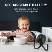 BOOQIBOY Rechargeable Octopus Fan Mini Fan Can Be Held, Hung, Wound Or Stood. Suitable For Home, Commuting, Outdoor, Cycling, Adult, Children And Baby Strollers. Made Of ABS+ Silicone Skin-Friendly Material, It Is Light, Beautiful, Portable And Practical. Multi-Functional Tripod That Can Be Twisted Freely. Large Capacity Battery. Charging Time: About 2 Hours. Usage Time: About 150-480 Minutes. Power: 3w Includes The Main Unit And Type-C Charging Cable - mini八爪魚小風扇 - 查看 7