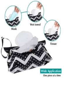 婴儿湿巾分类袋 - 便携式翻盖湿巾包密封压缩湿巾储存袋婴儿洗澡家庭装饰礼物