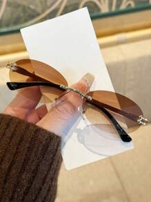 1 副 Y2K 复古风格时尚眼镜，时尚欧美复古设计，海滩派对旅行，户外摄影道具，菱格休闲不锈钢时尚眼镜，适合夏季海滩度假、户外、旅行的所有季节 - 彩色 - 查看 12