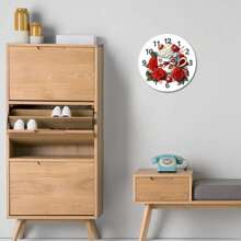 Wedding Mug And Rose, Vintage Wall Clock, Modern Minimalist Decor, Home Decor And Accessories, Gift For Teacher