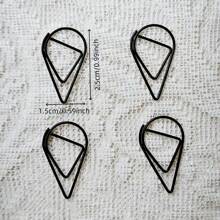 30pcs Water Drop Shaped Paper Clips, Suitable For Notebook, Office, School, Cute Bookmark Clips And Stationery Accessories - Multicolor - View 9