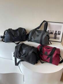 1 件旅行包男士单肩健身包周末包手提包大容量扩展带拉链商务旅行度假医院返校适合青少年夏季休闲户外运动或度假旅行或毕业礼物或生日礼服配饰 - 彩色 - 查看 2