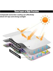 Parasol magnético de doble capa para ventanas laterales del coche, disponible en versión de oscurecimiento total y parcial, cortina para ventana del coche con bolsillos de almacenamiento y ventosas, cortinas de coche con diseños lindos para protección contra el calor/UV, parasol de coche de doble capa para ventanas laterales - Rosa - Ver 4