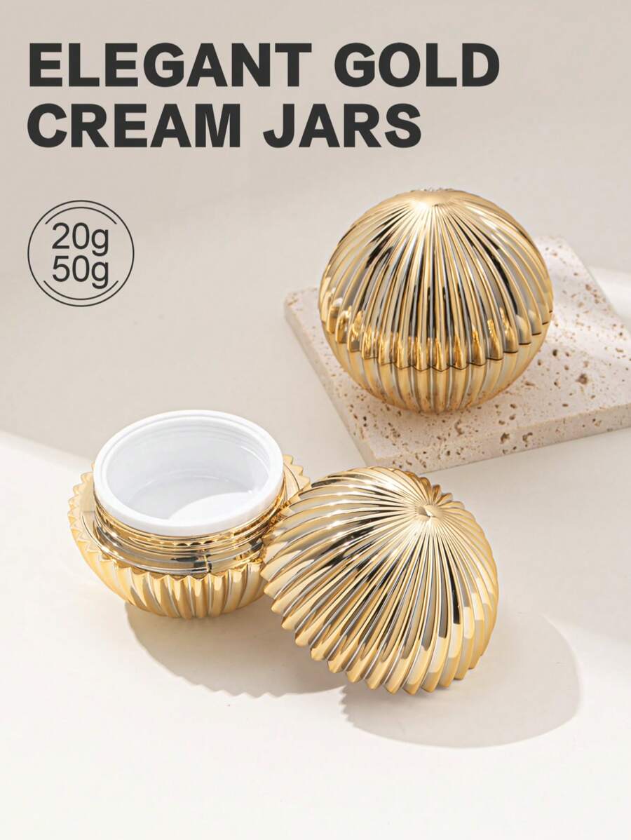 1 个 30g/50g 可再填充大容量金色罐，护肤品和旅行化妆品容器，用于面霜、乳液、面膜，1.06 盎司/1.76 盎司化妆品罐