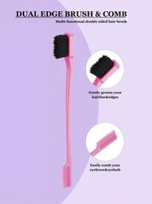 6 pièces/Ensemble de brosses à cheveux pour enfants, bouteille de spray pour cheveux, anneau de tresse, peigne à queue de rat, brosse à cheveux pour volume, brosse à cheveux pour le contrôle des pointes