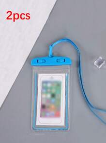 2pcs Lanyard Luminous Waterproof Pouch, Suitable For Outdoor Water Activities Such As Rafting/Diving/Swimming/Surfing/Canoeing/Fishing, Clear Touchscreen Waterproof Phone Case To Protect Your Phone - Multicolor - View 12