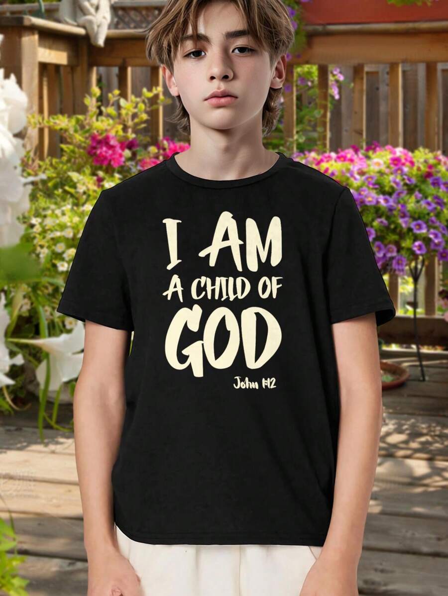 I Am A Child Of God Christian T-Shirt - Religious Faith Tee For Men Women Kids - Inspirational John 1 12 Bible Verse Graphic - Perfect Gift For Teens Children - 黑色 - 查看 1