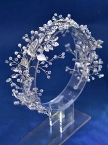 1 Piece Elegant Bride's Diamond Inlaid Shiny Hair Accessory, Suitable For Party Attire, Birthday Gift, Wedding