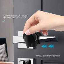 Set de 5 protectores de pared adhesivos, amortiguadores de puerta de silicona, protectores de manija de puerta sin taladro