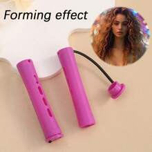 40 pièces Kit de rouleaux de permanente violets - avec 4 têtes de tailles différentes pour des vagues et des boucles naturelles - idéal pour le coiffage fait maison pour les cheveux longs, moyens et courts, outils de coiffure, produits et accessoires capillaires pour les essentiels de voyage du salon de coiffure