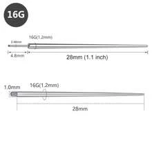 2 Pcs Stainless Steel 14G 16G 18G Threaded Piercing Taper Threadless Piercing Taper Insertion Pin For Ear/Nose/Navel/Nipple/Lip/Eyebrow Stretcher Body Piercing Stretching Kit Assistant Tool - Silver - View 13