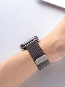 1pc Men Women Milanese Loop Strap Compatible With Apple Watch Band 45mm 44mm 40mm 49mm 46mm 41mm 38mm 42mm Fashion Magnetic Bracelet Compatible With IWatch Series 11 10 Ultra 9 8 7 6 SE 5 4 3 2 1 Stainless Steel Wristband