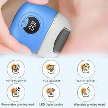 1 szt. Elektryczny pilnik do usuwania odcisków, szlifierka do pielęgnacji stóp z 3 głowicami i 2 prędkościami, IPX6 wodoodporny przenośny akumulatorowy elektryczny pilnik do usuwania odcisków, narzędzie do pielęgnacji stóp pilnik do szorowania stóp dla mężczyzn i kobiet