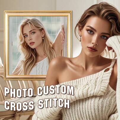 Photo Custom DIY Embroidery Personalized Picture Cross Stitch Set Artwork Sewing Supplies Full Range Of Stamped Starter Kit For Beginners Home Decoration Gifts For Women