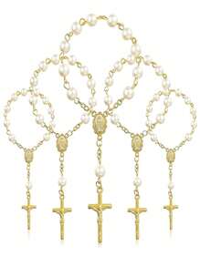 30 件洗礼亚克力珠子仿珍珠适用于洗礼婚礼派对礼物理想的生日派对周年纪念礼物婚礼派对礼物 - 彩色 - 查看 8