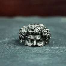 Broken David Silvery Ring - Michelangelo's David Ring - Italian Statue David Art Ring