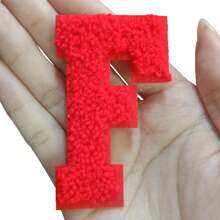 1/26pcs Chenille 2.8 Inch Letter Iron-On Patches, Suitable For Repairing Jeans, T-Shirts And Other Clothing, Letter Patch Badges - Multicolor - View 23