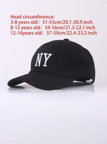 1pc Summer Boy Girl Structured Baseball Cap Solid Adjustable Snapback Sunhat Outdoor Sports Hip Hop Baseball Hat - Black B - View 4