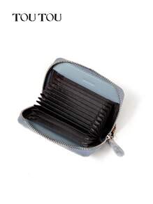 TOUTOU Cute Cartoon Embroidery Dog Design Zipper Short Wallet,Retro Chain Details Card Holder Wallet,Multiple Card Slots Purse & Pocket Wallets,Portable RFID Blocking Clutch Credit Card Holder & Coin Purse 2629 - Multicolor - View 5