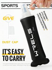 WRELS 1 件黑色可折叠硅胶软水瓶，方便运动、健身、骑行、跑步 - 黑色 - 查看 6