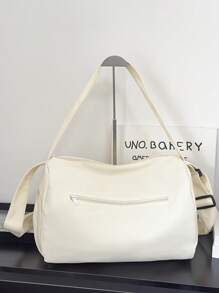 The New Fashion Classic Joker Solid Color, Large Capacity And Multi-Pockets, With Earphones, Is Designed To Be Light And Portable, And The Shoulder Bag Is Suitable For Outdoor Travel And Short-Distance Travel. - View 8