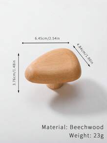 2 peças Puxadores de Gaveta de Madeira Natural com Orifício Único, Formas de Desenho Animado, Decoração de Armário/Guarda-roupa/Quarto de Crianças