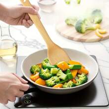 1pc Bamboo Kitchen Utensils - Non-Stick Heat Resistant Spatula And Spoon, Suitable For Cooking And Serving, Wooden Cooking Tools, Non-Stick Spoon Spatula Set With Handles, Heat Resistant Spatula Set, Easy To Clean, Dishwasher Friendly, Ideal For Home Kitchen Chefs, Cooking Enthusiasts, Women And Men