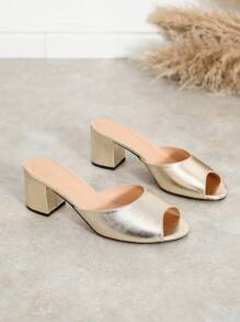 Damskie modne czerwone sandały na obcasie z okrągłym noskiem, wygodne i uniwersalne, wiosna/lato