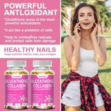 SOOMIIG Glutathione Supplement With Collagen MIlk Thistle - L-Glutathione - Antioxidant Support - Liver Support - 120 Softgels - 1瓶 - 查看 5