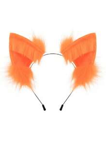 毛茸茸的猫狼狐狸耳朵头饰万圣节头饰角色扮演服装派对、狂欢