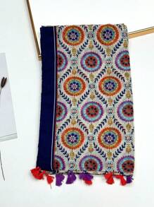 女士简约印花围巾，时尚围巾，新款春夏防晒沙滩披肩，女士披肩 - 彩色 - 查看 6