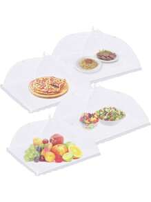 1pc Outdoor Mesh Food Cover, Picnic Accessories, Barbecue And Party Food Tent, Fruit Cover (White Mesh)