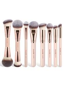 MAANGE 3/7/8/10件化妆刷套装，含大中小号粉底刷、眼影刷、Swoosh刷、鼻影刷、遮瑕刷等化妆工具 - 杏色 - 查看 15