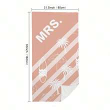 1 件椰子树印花超细纤维沙滩巾，多种尺寸沙滩毯/围巾，轻便，适合游泳、露营、运动、海滩或健身房夏季、度假 - 彩色 - 查看 13