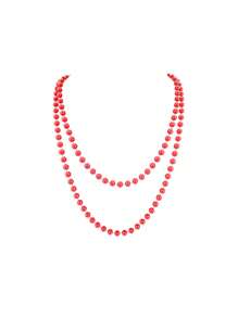 D EXCEED 1/2/4/5 PCS 1980s Long Neon Bead Nekalce For Women Neon Party Costume Accessories For Women Neon Artificial Bead Necklace Solid Color Bride Weddings Masquerade Festival Decorations Gifts