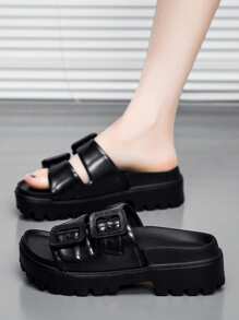 1 par de sandalias ligeras y cómodas de moda casual para niñas, aptas para el verano