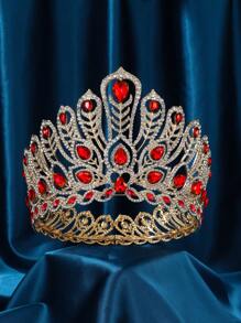 Crown For Women, Baroque Queen Crown - Crystal Gold Tiara For Wedding Birthday Topper, Queen Crown For Costume Party Prom Gift - Multicolor - View 7