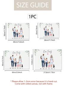 1 pieza Impresión personalizada con diseño de familia Impresión de arte de familia personalizada Regalo personalizado para la familia Nuestra impresión de familia Regalos personalizados para la familia Cumpleaños Graduación