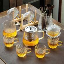 12/6/4/2pcs 120ml Dragon Scale Patterned Glass Cup, High Quality Glass Cup, Tea Cup, Hot & Cold Drink Cup, Suitable For Tea, Coffee, Home, Office, Cafe - Clear - View 9