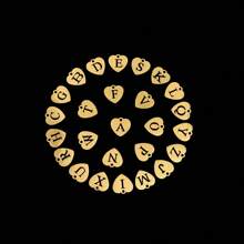 1pc Simple Classic Heart Initial Pave Zirconia Heart Toggle Clasps Gold Color Stainless Steel Chain Bracelets For Women - Yellow Gold - View 4