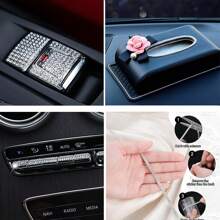 闪亮的 1 米自粘式水钻条，适用于汽车内饰、派对和婚礼装饰 - PVC 水晶闪亮饰边，适用于车辆仪表板、门把手、窗户和礼品盒 - 彩色 - 查看 12