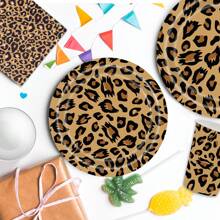 Leopard Print Party Supplies - Cheetah Print Party Decorations Tableware, Plate, Cup, Napkin, Cutlery, Animal Leopard Theme Birthday Supplies