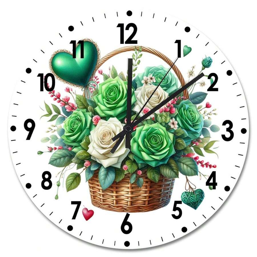 Wedding Rose Flower Basket, Living Room Decor, Bathroom Wall Decor, Wall Art, Gifts For Her - 混合色 - 查看 1