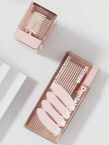 1PC 便携式牙线和牙签分配器，成人牙线棒分配器塑料自动牙线，高品质便携式迷你牙线架，适用于家庭办公桌矩形牙签收纳盒轻巧设计，紧凑型旅行盒，易于装载和携带，节省空间的口腔护理配件塑料材质，多色可选）