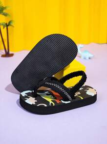 儿童男孩女孩可爱泡沫拖鞋，时尚百搭一脚蹬凉鞋，适合日常室内/室外穿着，轻便、透气、防滑 - 彩色 - 查看 7