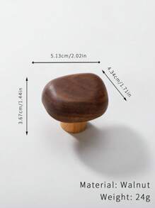 2 peças Puxadores de Gaveta de Madeira Natural com Orifício Único, Formas de Desenho Animado, Decoração de Armário/Guarda-roupa/Quarto de Crianças